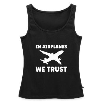 Flugzeug Flugzeug Geschenk - Frauen Premium Organic Tank Top - Schwarz - Vorne - AI Model Female 172 light (172cm)