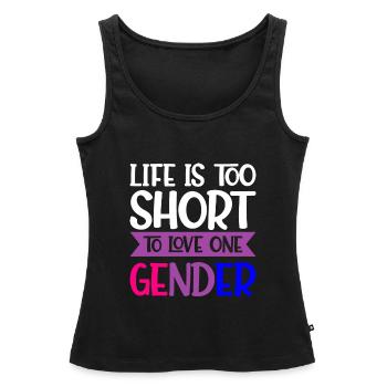 Bisexual Bisexual Flag LGBT - Women’s Premium Organic Tank top - black - Front - AI Model Female 172 light (172cm)