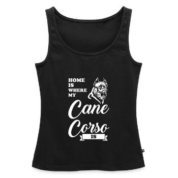 Cane Corso Cane Corso Cadeau - Débardeur bio Premium Femme - noir - Devant - AI Model Female 172 light (172cm)