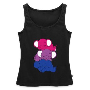Bisexual Elephant Bisexual - Women’s Premium Organic Tank top - black - Front - AI Model Female 172 light (172cm)
