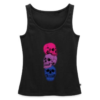 Bisexual skull Bisexual skull - Women’s Premium Organic Tank top - black - Front - AI Model Female 172 light (172cm)