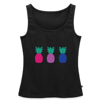 Bisexual Pineapple Bisexual Pineapple - Women’s Premium Organic Tank top - black - Front - AI Model Female 172 light (172cm)