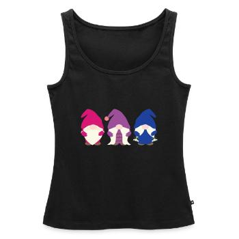 Bisexual Gnome Bisexual Gnome Gift - Women’s Premium Organic Tank top - black - Front - AI Model Female 172 light (172cm)