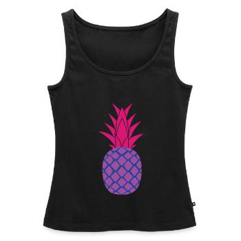 Bisexual Pineapple Bisexual Pineapple - Women’s Premium Organic Tank top - black - Front - AI Model Female 172 light (172cm)