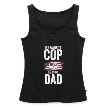 Cop Dad Cop Dad Familie Geschenk - Frauen Premium Organic Tank Top - Schwarz - Vorne - AI Model Female 172 light (172cm)