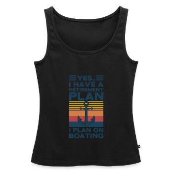 Kapitän Kapitäne Bootfahren Geschenk - Frauen Premium Organic Tank Top - Schwarz - Vorne - AI Model Female 172 light (172cm)