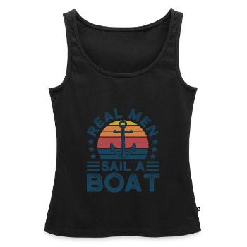 Kapitän Kapitäne Bootfahren Geschenk - Frauen Premium Organic Tank Top - Schwarz - Vorne - AI Model Female 172 light (172cm)