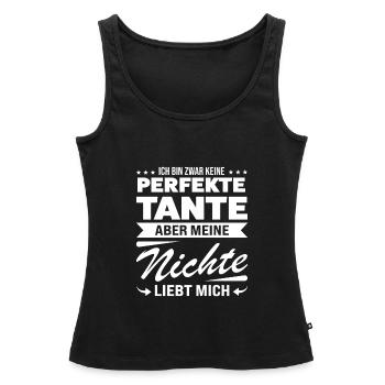 Tante Nichte Nichten Geschenk - Frauen Premium Organic Tank Top - Schwarz - Vorne - AI Model Female 172 light (172cm)