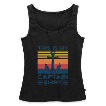 Kapitän Kapitäne Bootfahren Geschenk - Frauen Premium Organic Tank Top - Schwarz - Vorne - AI Model Female 172 light (172cm)