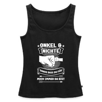 Onkel Nichte Nichten Geschenk - Frauen Premium Organic Tank Top - Schwarz - Vorne - AI Model Female 172 light (172cm)