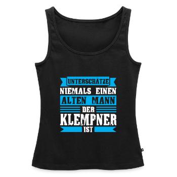 Klempner Beruf Installateur Geschenk - Frauen Premium Organic Tank Top - Schwarz - Vorne - AI Model Female 172 light (172cm)