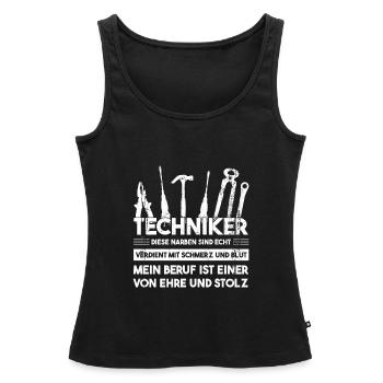Techniker Beruf Technik Geschenk - Frauen Premium Organic Tank Top - Schwarz - Vorne - AI Model Female 172 light (172cm)