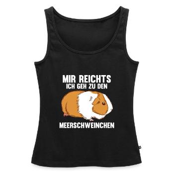 Meerschwein Haustier Haustiere Geschenk - Frauen Premium Organic Tank Top - Schwarz - Vorne - AI Model Female 172 light (172cm)