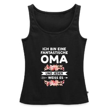 Oma Großmutter Großmütter Geschenk - Frauen Premium Organic Tank Top - Schwarz - Vorne - AI Model Female 172 light (172cm)