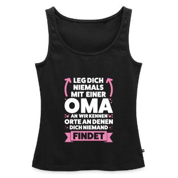 Oma Großmutter Großmütter Geschenk - Frauen Premium Organic Tank Top - Schwarz - Vorne - AI Model Female 172 light (172cm)