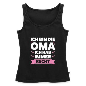 Oma Großmutter Großmütter Geschenk - Frauen Premium Organic Tank Top - Schwarz - Vorne - AI Model Female 172 light (172cm)