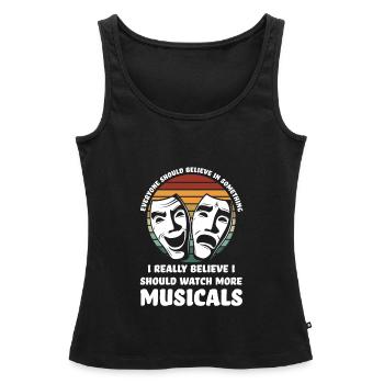 Theater Broadway-Musical Geschenk - Frauen Premium Organic Tank Top - Schwarz - Vorne - AI Model Female 172 light (172cm)