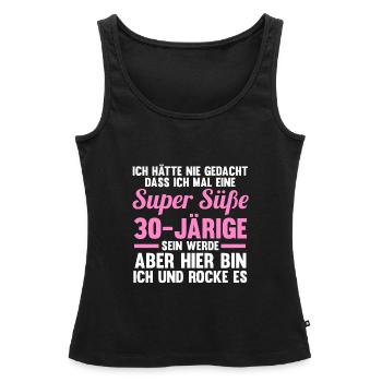 30. Geburtstag 30 Jahre 30 Jahre alt Geschenk - Frauen Premium Organic Tank Top - Schwarz - Vorne - AI Model Female 172 light (172cm)