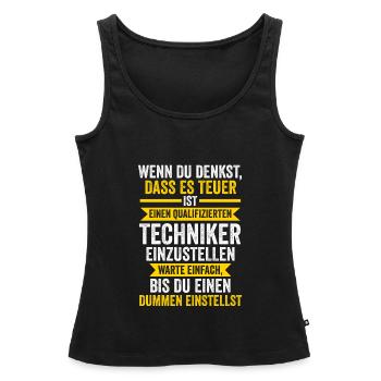 Techniker Beruf Technik Geschenk - Frauen Premium Organic Tank Top - Schwarz - Vorne - AI Model Female 172 light (172cm)