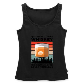 Whiskey trinken Whiskey trinken Whiskey Geschenk - Frauen Premium Organic Tank Top - Schwarz - Vorne - AI Model Female 172 light (172cm)