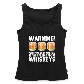 Whiskey trinken Whiskey trinken Whiskey Geschenk - Frauen Premium Organic Tank Top - Schwarz - Vorne - AI Model Female 172 light (172cm)