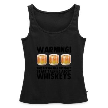 Whiskey trinken Whiskey trinken Whiskey Geschenk - Frauen Premium Organic Tank Top - Schwarz - Vorne - AI Model Female 172 light (172cm)