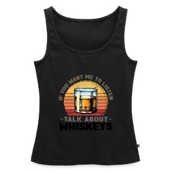 Whiskey trinken Whiskey trinken Whiskey Geschenk - Frauen Premium Organic Tank Top - Schwarz - Vorne - AI Model Female 172 light (172cm)