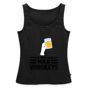 Whiskey trinken Whiskey trinken Whiskey Geschenk - Frauen Premium Organic Tank Top - Schwarz - Vorne - AI Model Female 172 light (172cm)