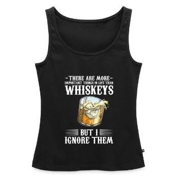 Whiskey trinken Whiskey trinken Whiskey Geschenk - Frauen Premium Organic Tank Top - Schwarz - Vorne - AI Model Female 172 light (172cm)