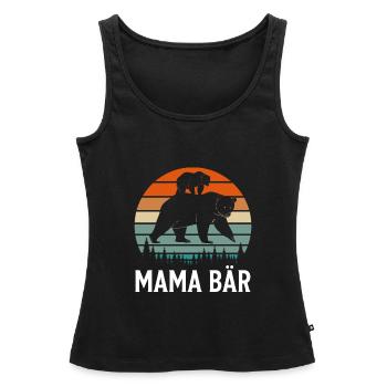 Mama Bär Mama Bär Geschenk - Frauen Premium Organic Tank Top - Schwarz - Vorne - AI Model Female 172 light (172cm)