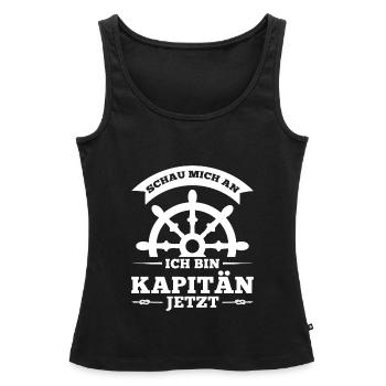 Boot Kapitän booten Geschenk - Frauen Premium Organic Tank Top - Schwarz - Vorne - AI Model Female 172 light (172cm)