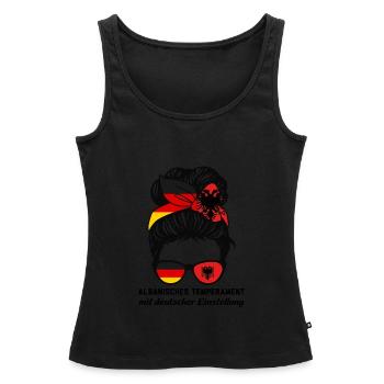 Deutsche Albanerin Deutsch Geschenk - Frauen Premium Organic Tank Top - Schwarz - Vorne - AI Model Female 172 light (172cm)
