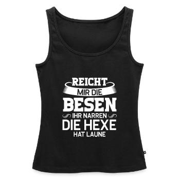 Hexe Besen Hexen Besen Geschenk - Frauen Premium Organic Tank Top - Schwarz - Vorne - AI Model Female 172 light (172cm)