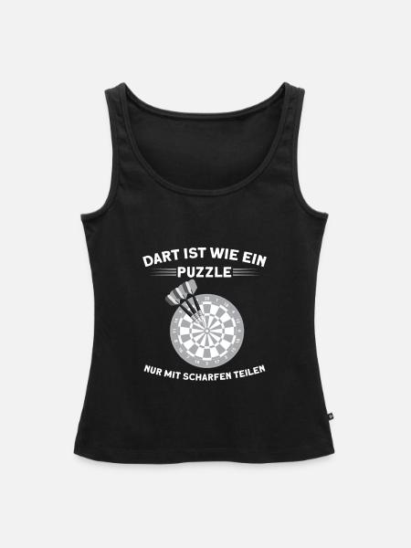 Darts Darten Darter Geschenk - Frauen Premium Organic Tank Top - Schwarz