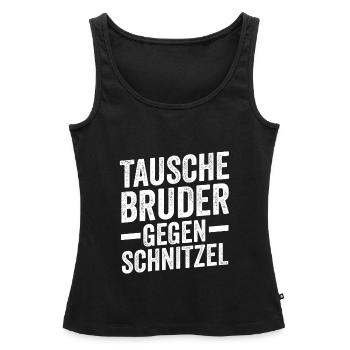 Schnitzel Wiener Wiener Schnitzel Geschenk - Frauen Premium Organic Tank Top - Schwarz - Vorne - AI Model Female 172 light (172cm)