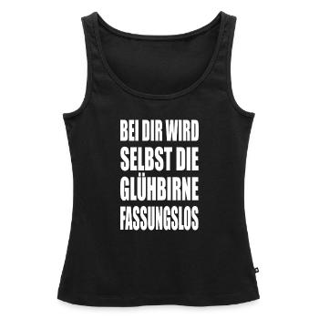 Frau Ehefrau tollpatschig Wortwitz - Frauen Premium Organic Tank Top - Schwarz - Vorne - AI Model Female 172 light (172cm)