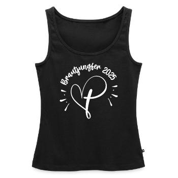 Brautjungfer 2025 Hochzeit Trauzeugin Heirat in 25 - Frauen Premium Organic Tank Top - Schwarz - Vorne - AI Model Female 172 light (172cm)