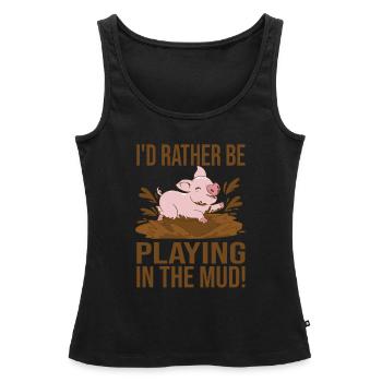 Make pottery - Women’s Premium Organic Tank top - black - Front - AI Model Female 172 light (172cm)