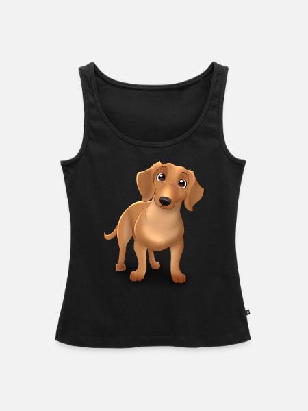 Dackel Hund - lustiger Dackel - Frauen Premium Organic Tank Top - Schwarz
