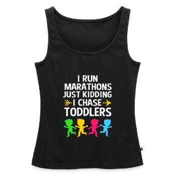 Kindergarten Education Educator Educator - Women’s Premium Organic Tank top - black - Front - AI Model Female 172 light (172cm)