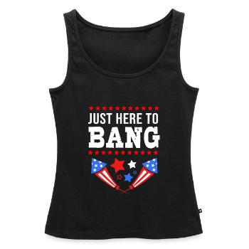 Vierter Juli Nationalfarben Nationalfeiertag USA - Frauen Premium Organic Tank Top - Schwarz - Vorne - AI Model Female 172 light (172cm)
