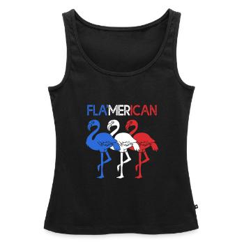 Vierter Juli Nationalfarben Nationalfeiertag USA - Frauen Premium Organic Tank Top - Schwarz - Vorne - AI Model Female 172 light (172cm)