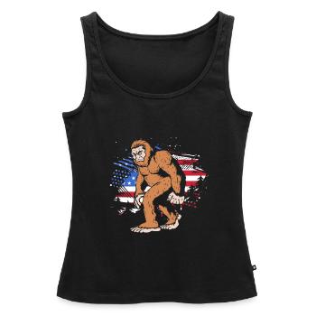 Vierter Juli Nationalfarben Nationalfeiertag USA - Frauen Premium Organic Tank Top - Schwarz - Vorne - AI Model Female 172 light (172cm)