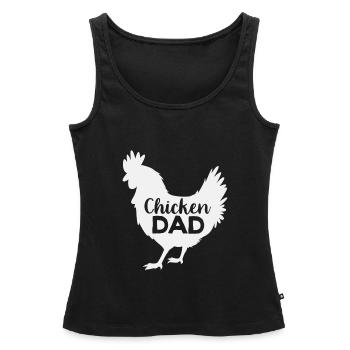 Poulet Volaille - Débardeur bio Premium Femme - noir - Devant - AI Model Female 172 light (172cm)