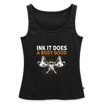 Tattoo Artist Tattoo Artist Tattooed Tattoo - Women’s Premium Organic Tank top - black - Front - AI Model Female 172 light (172cm)