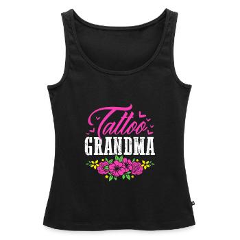 Tattoo Artist Tattoo Artist Tattooed Tattoo - Women’s Premium Organic Tank top - black - Front - AI Model Female 172 light (172cm)