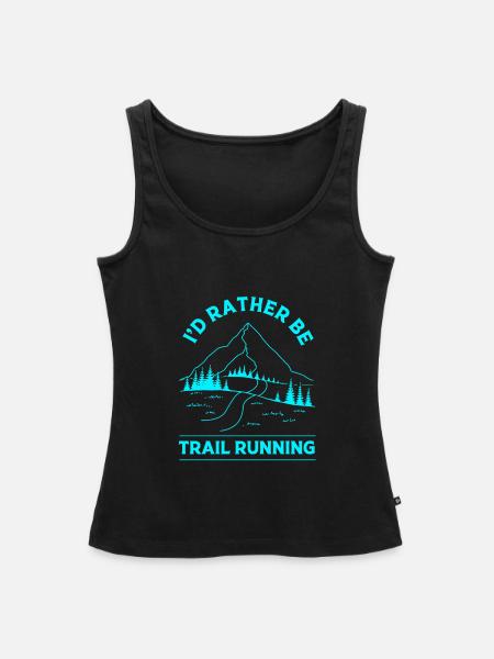 Trailrunning - Frauen Premium Organic Tank Top - Schwarz
