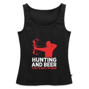 Jäger Jagen - Frauen Premium Organic Tank Top - Schwarz - Vorne - AI Model Female 172 light (172cm)