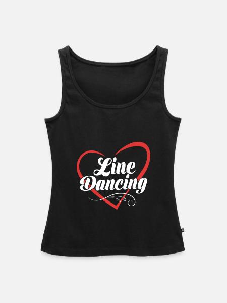 Linedance - Frauen Premium Organic Tank Top - Schwarz