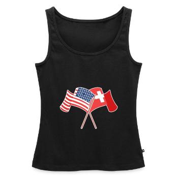 Schweiz Schweizer Schweizerdeutsch - Frauen Premium Organic Tank Top - Schwarz - Vorne - AI Model Female 172 light (172cm)